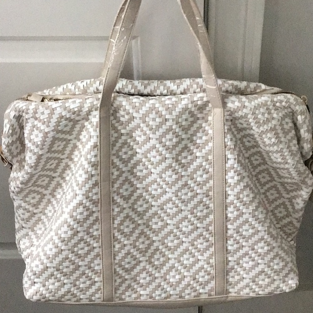 Gorgeous, soft, saffiano leather weekender